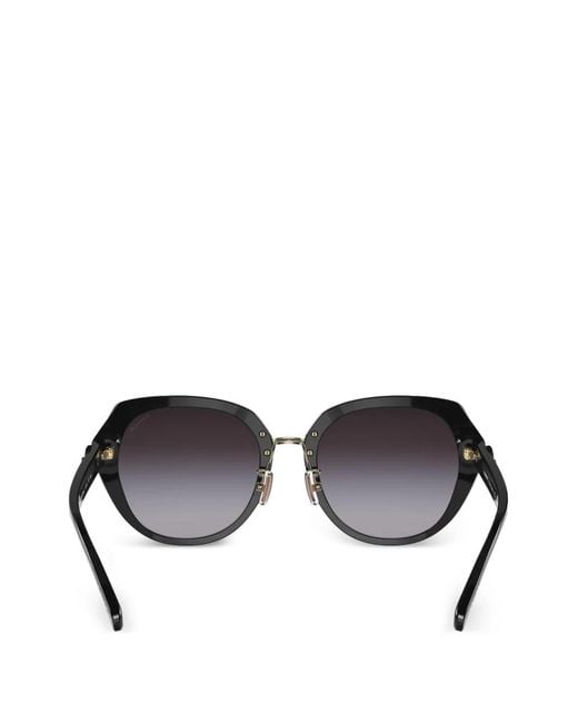 COACH Black Geometric-Frame Sunglasses