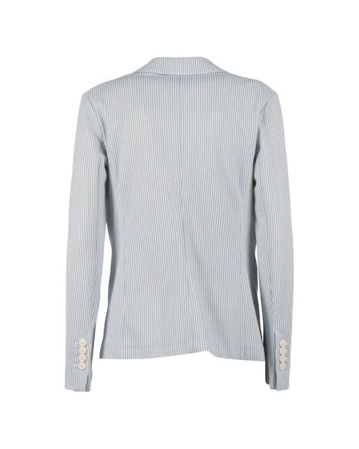 Circolo 1901 Gray Blazer À Rayures
