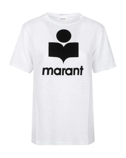 Isabel Marant White T-Shirt mit Logo-Print