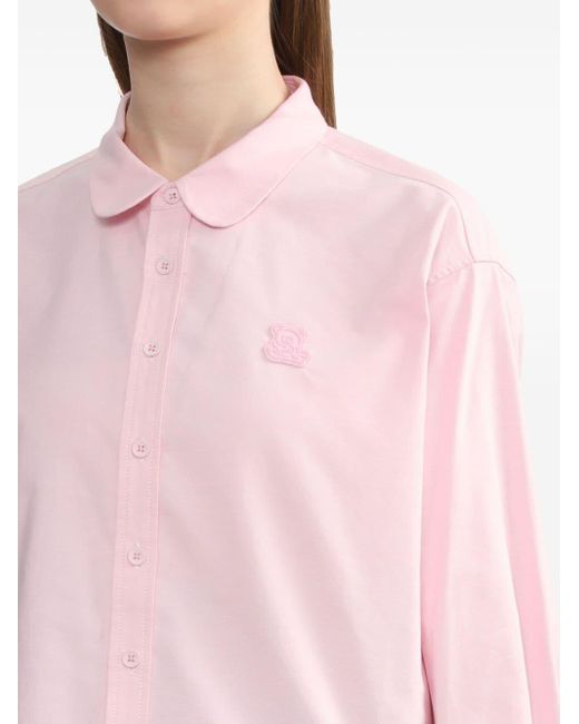 Chocoolate Pink Logo-appliqué Cotton Shirt