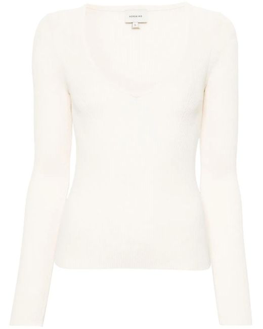 Herskind White Gestrickte Nova Bluse