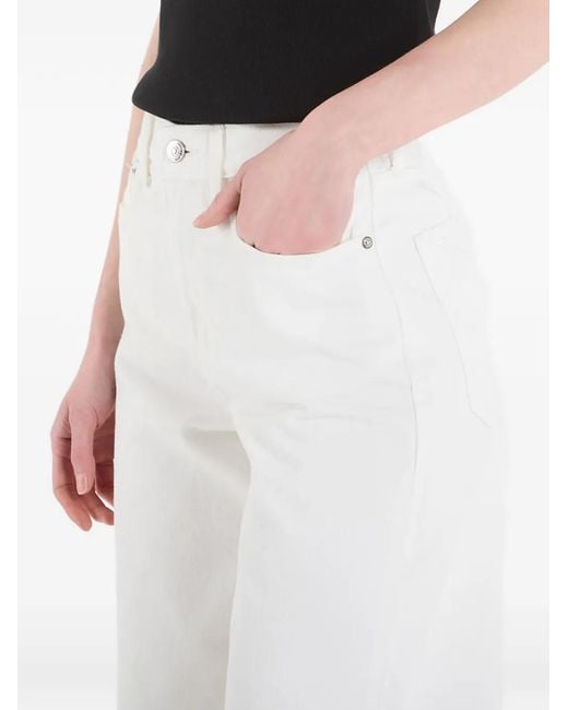 Calvin Klein White Wide-Leg Jeans