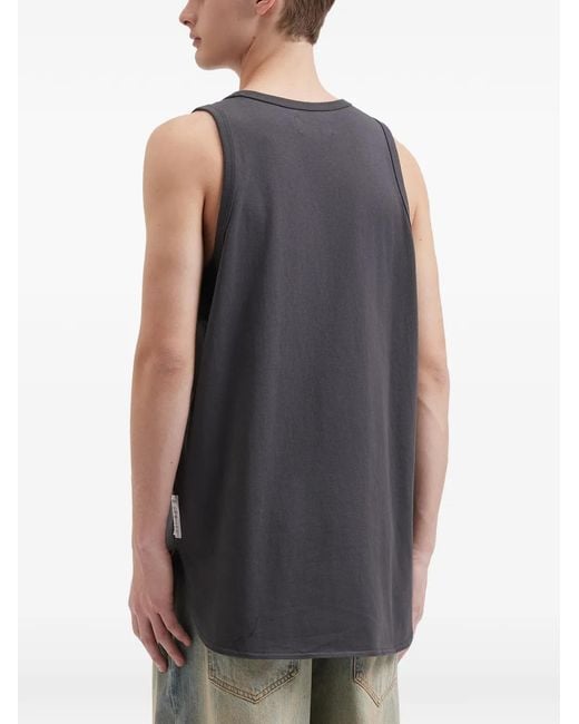 AFTERMATHS Gray Logo-Print Tank Top for men