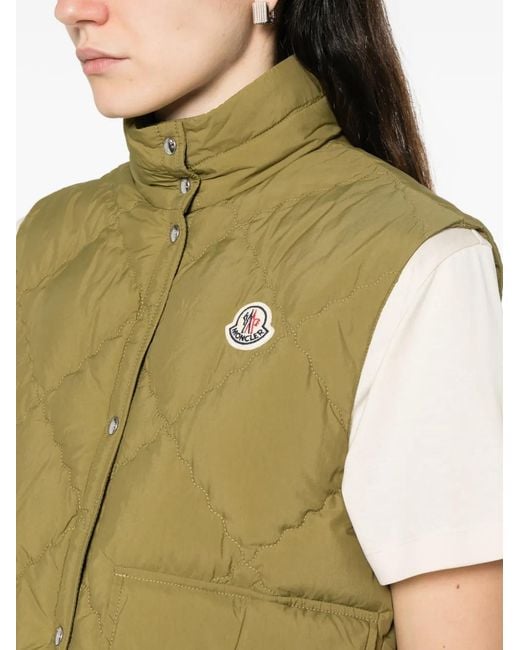 Moncler Green Biois Quilted Down Vest