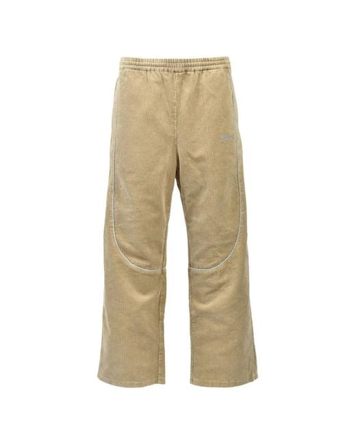 BREATH Natural Corduroy Piped Trousers for men