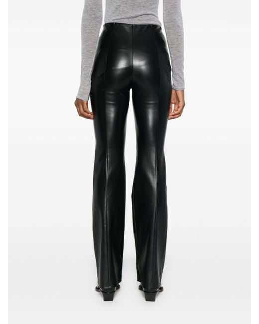 Patrizia Pepe Black High-Waisted Flared Leggings