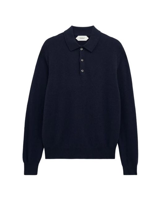 Pringle of Scotland メンズポロシャツ L Pringle of Scotland メンズ ブルー カシミア ポロシャツ 【公式通販】