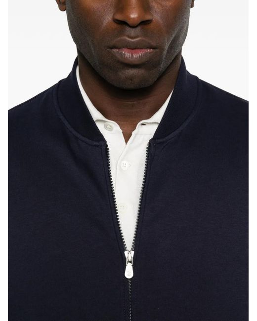 Brunello Cucinelli Blue Zip Pockets Knitwear for men