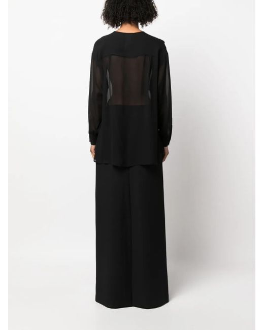 Fabiana Filippi Black Sheer Blouse