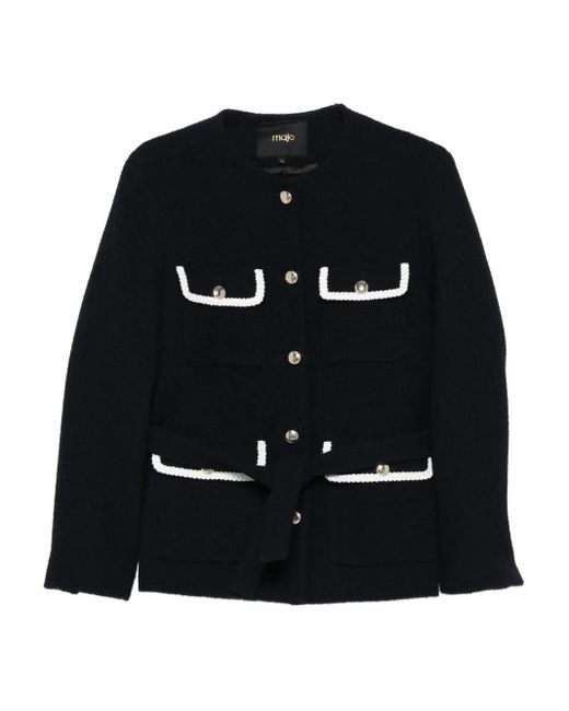 Maje Tweed Jack in het Black