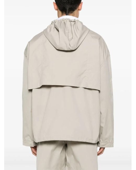 Maison Kitsuné Natural Hooded Zipped Windbreaker By for men