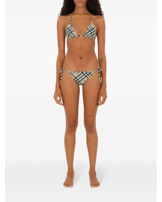Bragas de bikini con motivo Vintage Check Burberry de color Gray