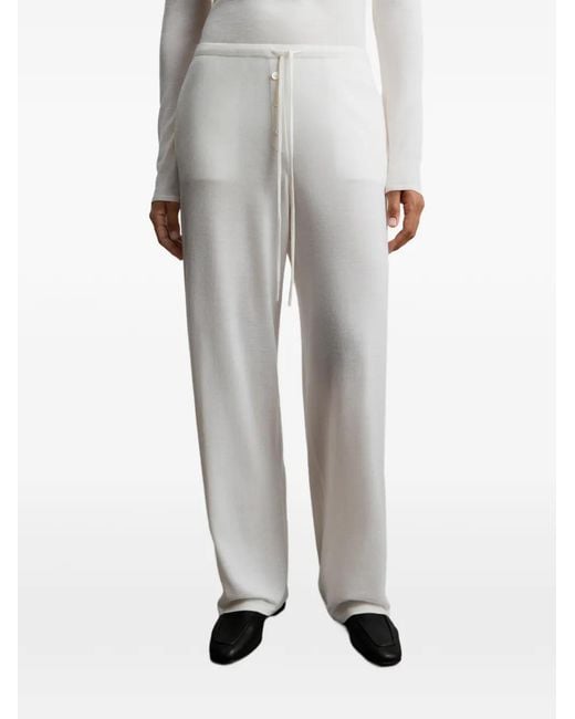 12 STOREEZ White Drawstring Trousers
