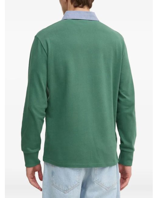 Gant Green Long-Sleeve Polo Shirt for men