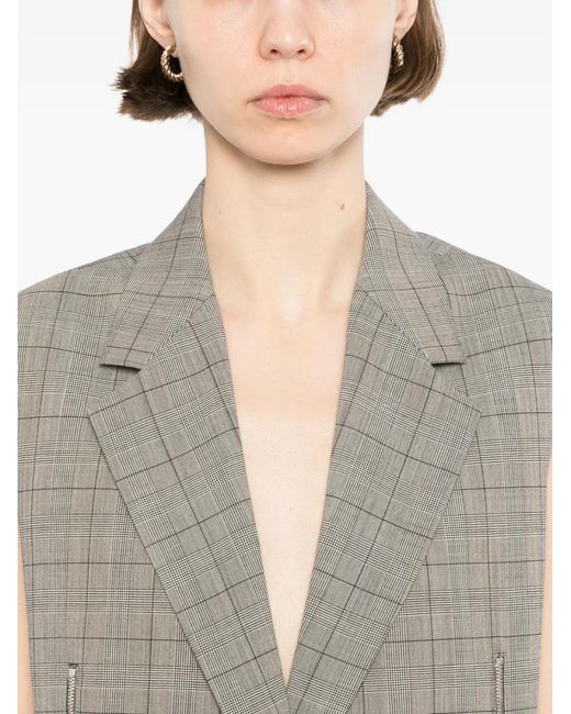 Monse Gray Zipper Tailored Vest