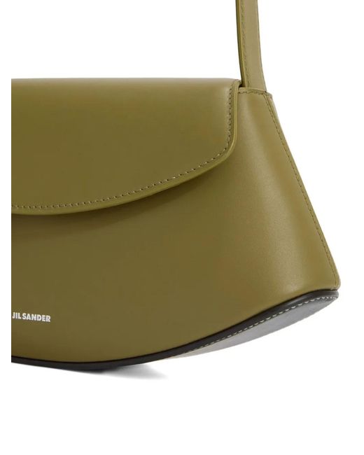 Jil Sander Natural Small Eldorado Flap Shoulder Bag