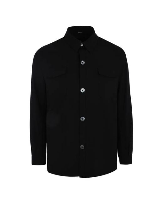 Tombolini Black Buttoned Overshirt for men