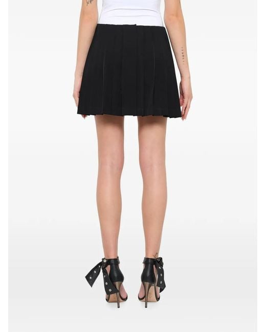 McQueen Black Pleated Skirt