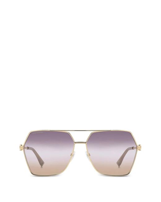 DSquared² Pink Butterfly-Frame Double-Bridge Sunglasses