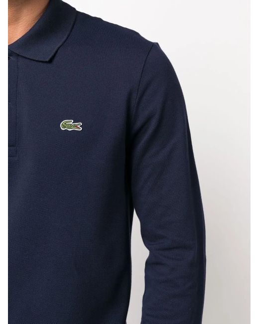 Lacoste Blue Classic Long Sleeve Polo Shirt for men