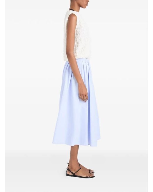 Proenza Schouler Blue Austin Pleated Skirt