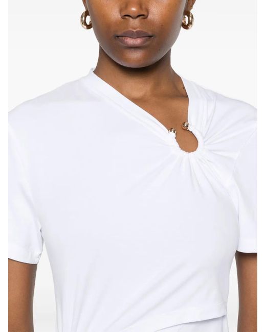 Rabanne White Jersey Midi Dress