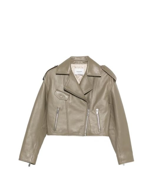 Yves Salomon Natural Sauge Lamb Silk Polyester Jacket
