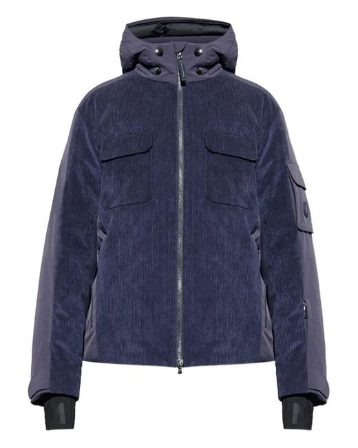 Bogner Blue Cobe Corduroy Hooded Jacket for men