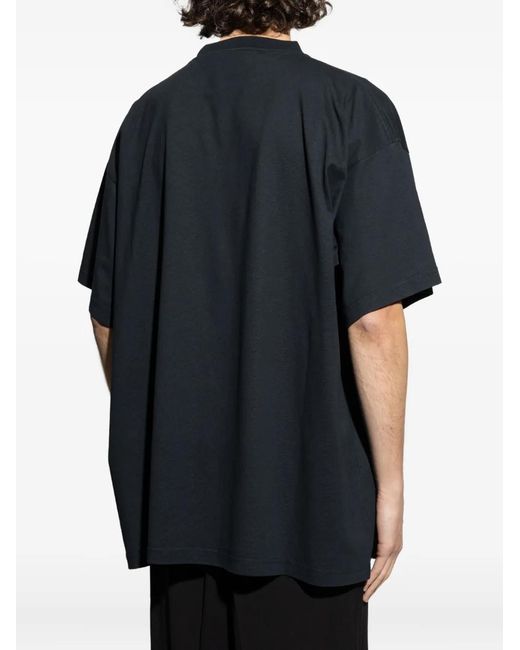 Balenciaga Blue Crew-Neck T-Shirt for men