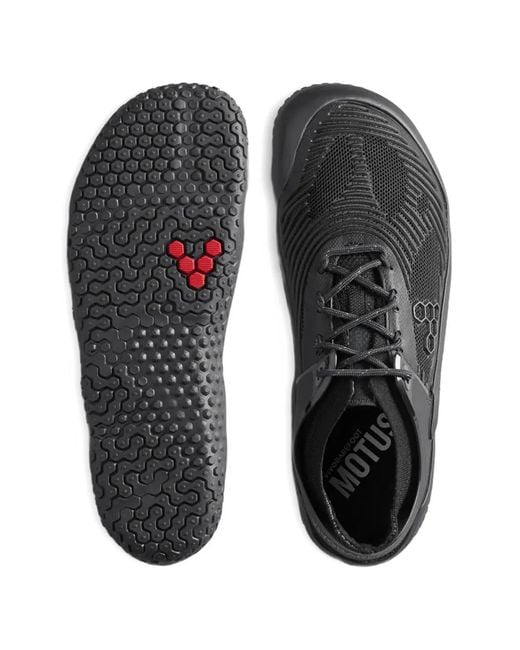 Vivobarefoot Black Motus Strength Ii Panelled Mesh Sneakers for men