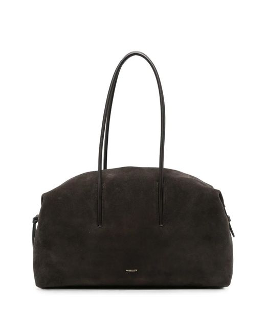 DeMellier London Black Stockholm Suede Shoulder Bag