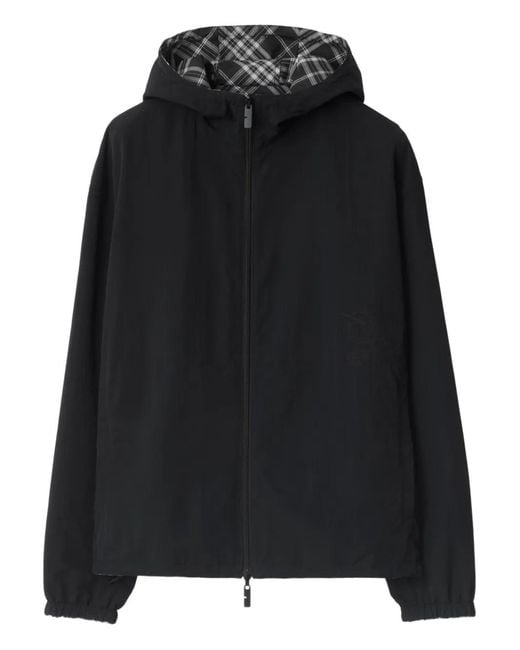 Burberry Black Reversible Hooded Jacket for men