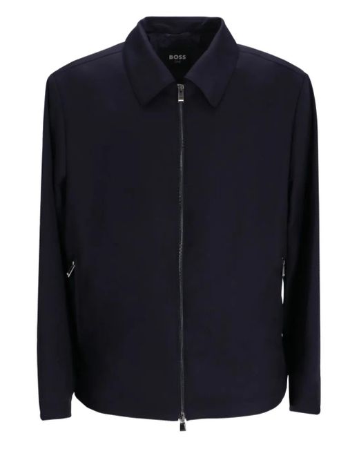 Boss Blue Virgin-Wool Jacket for men