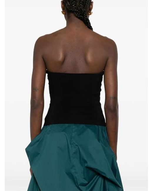 Norma Kamali Black Strapless Top