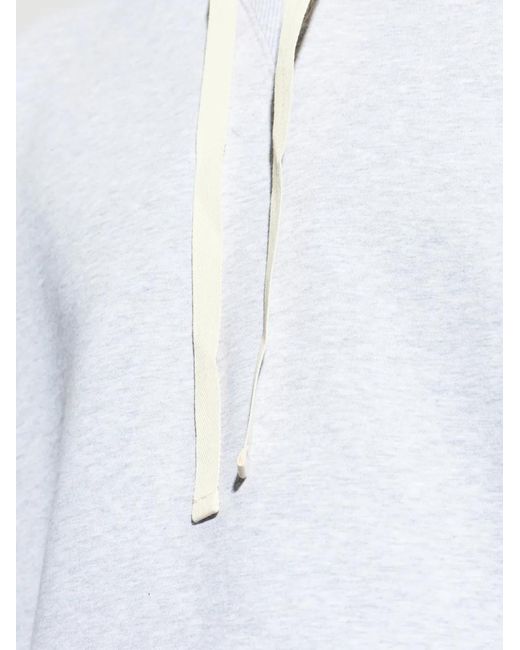 Jil Sander White Long-Sleeve Hoodie for men