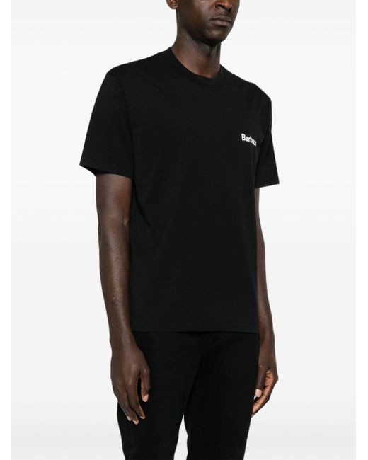 T-shirt Stowell di Barbour in Black da Uomo