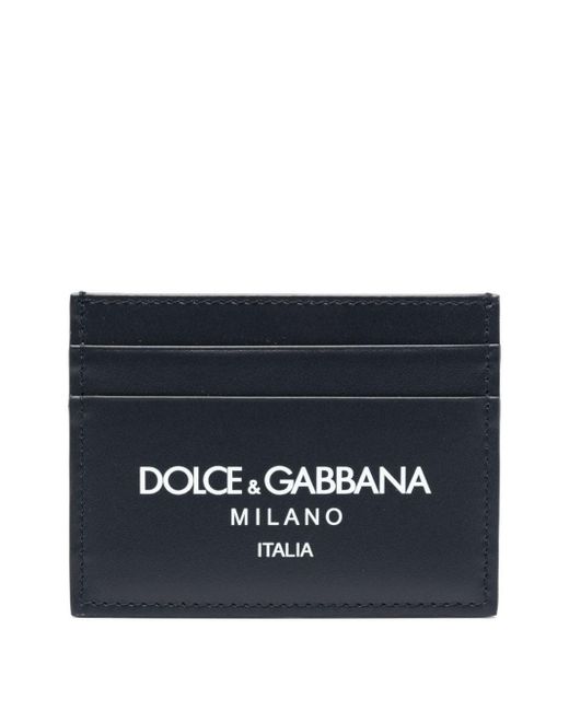 Porte-cartes à logo imprimé Dolce & Gabbana pour homme en coloris Blue
