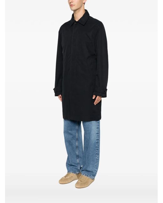 Paul Smith Black Manteau Imperméable À Boutonnière for men