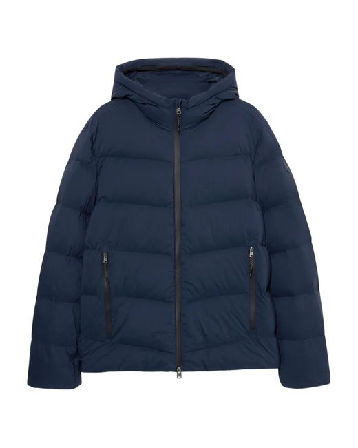 Brooks Brothers Blue Hooded Down Jacket for men