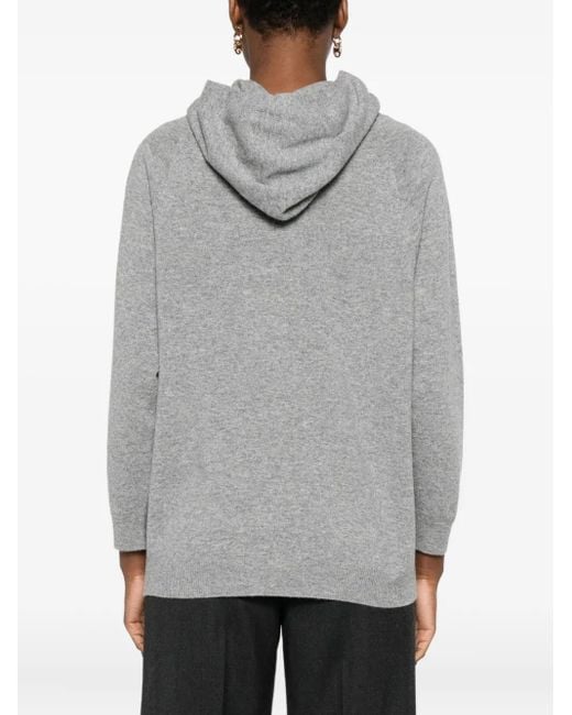 Sudadera con capucha y manga larga Fabiana Filippi de color Gray