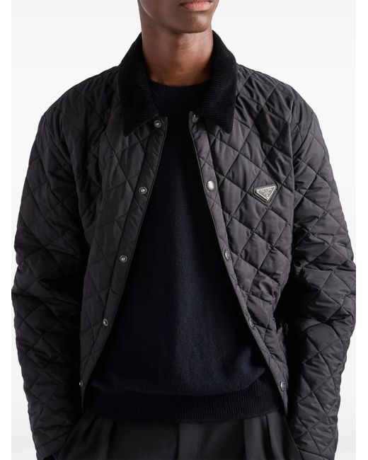 Prada Black Re-Nylon Quilted Jacket for men