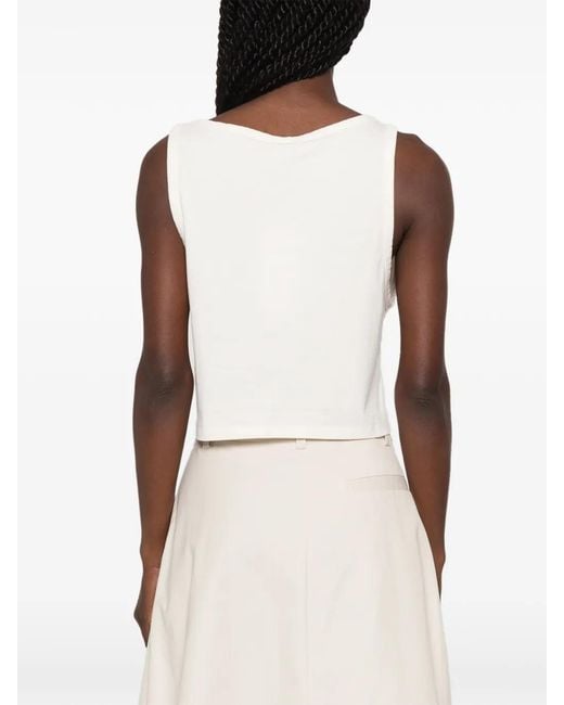 Sporty & Rich White Débardeur À Design Sans Manches