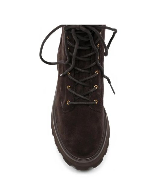 Michael Kors Black Caleb Suede Combat Boots