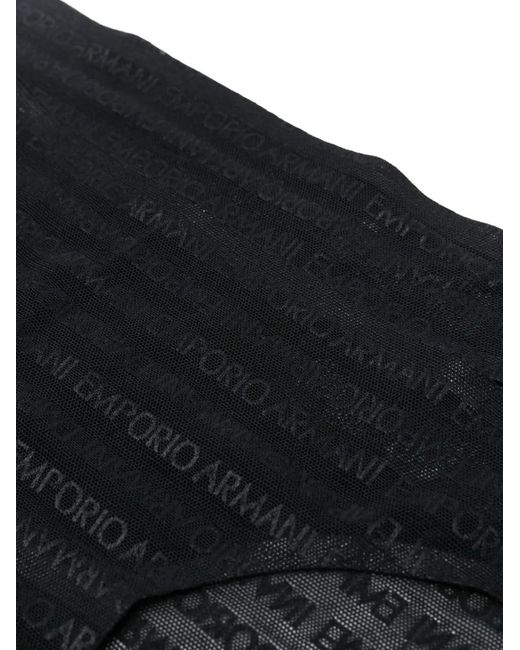 Emporio Armani Black Logo-Jacquard Briefs (Set Of Two)
