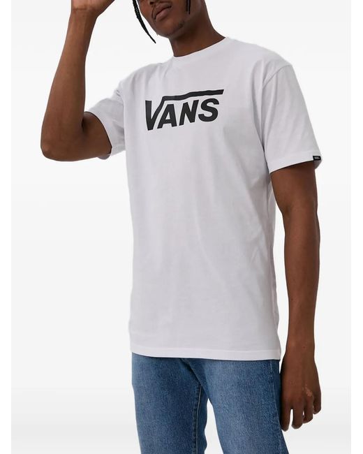 Vans White Logo-Detail T-Shirt for men