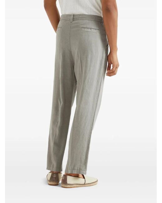 メンズ Brunello Cucinelli テクスチャード ストレートパンツ Gray
