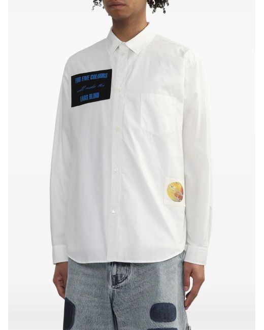 Undercover White Patch-Detail Shirt for men