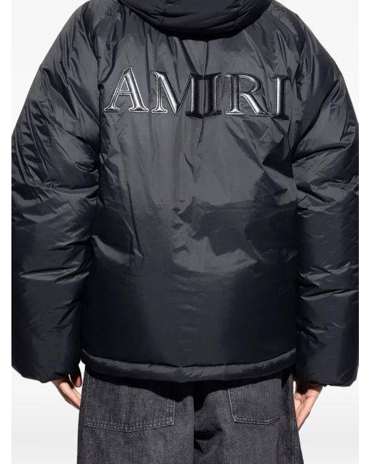 Amiri Black Down Jacket With Hood for men