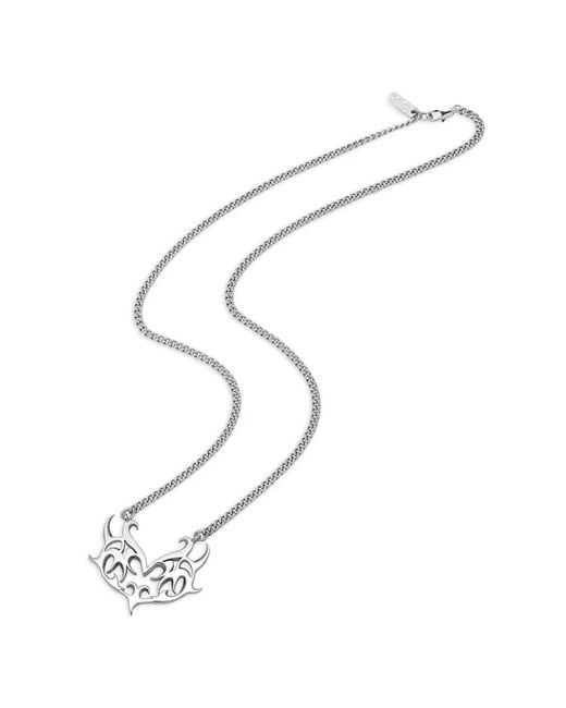 Yoj White Her Heart Necklace for men