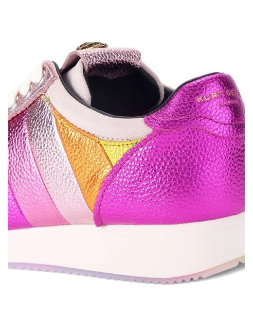 Kurt Geiger Islington Pump Metallic Stripe Sneakers Purple